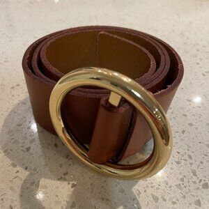 Frame - Le Circle Belt in Whiskey and Gold